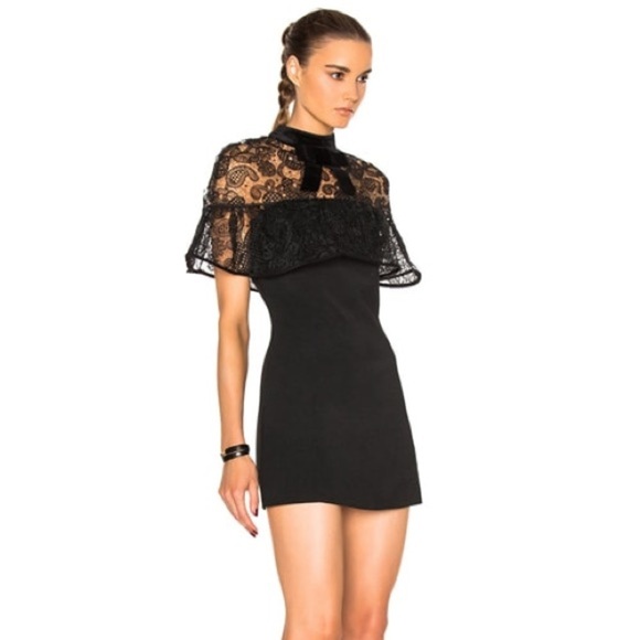 SELF-PORTRAIT
Line Lace Mini Dress - Picture 1 of 15
